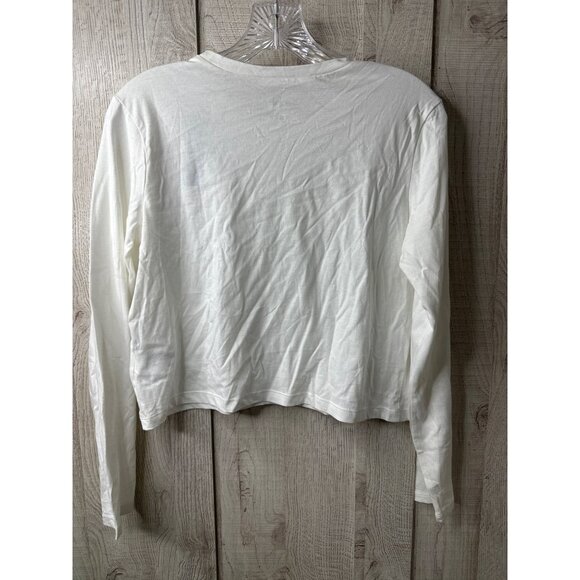 Wild Fable Womens Green V-Neck Crop Tee & White Long-Sleeve Top Set of 2 Size S - Picture 5 of 13